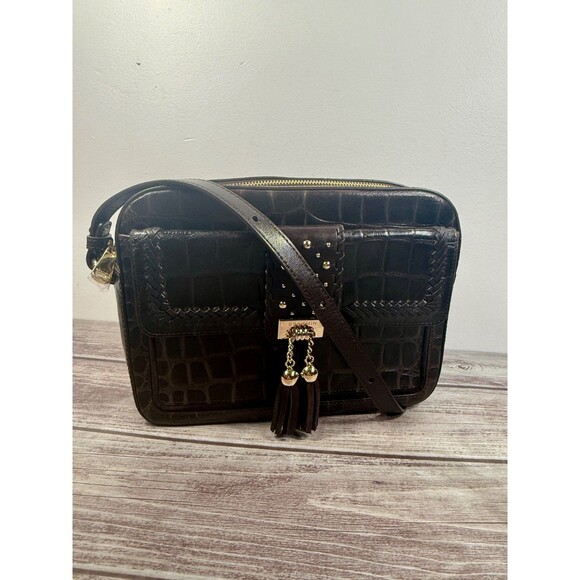 NWT Brahmin Cocoa Dalloway Shea Crossbody brown RETAIL $395 - Picture 1 of 16